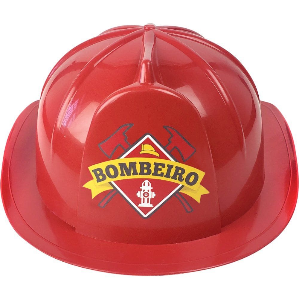 Capacete Infantil Bombeiro com Elástico