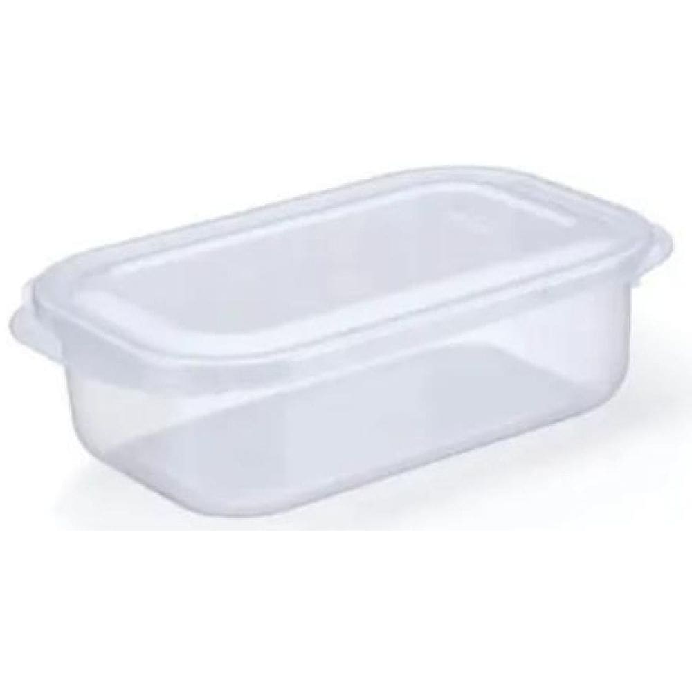 Pote Retangular Plástico Alto P Transparente 1,5L - Nitron