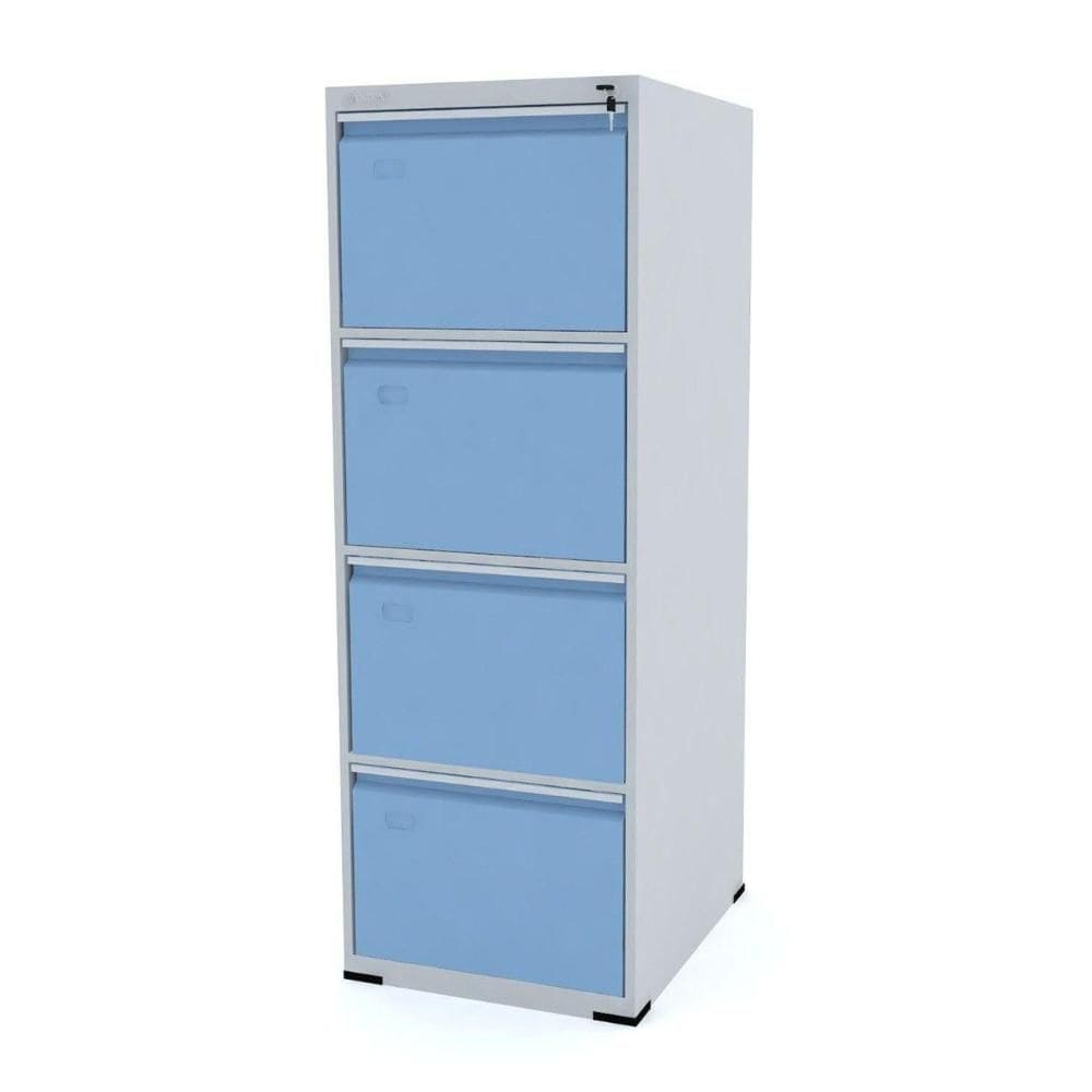 Arquivo De Aço Oficio 133X47x57 4 Gavetas Azul Claro Pandin