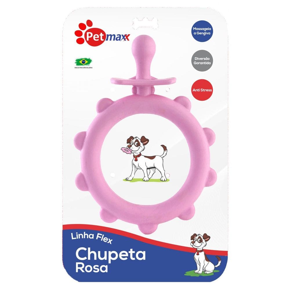 Pet Max Chupeta Rosa Flex (1429)