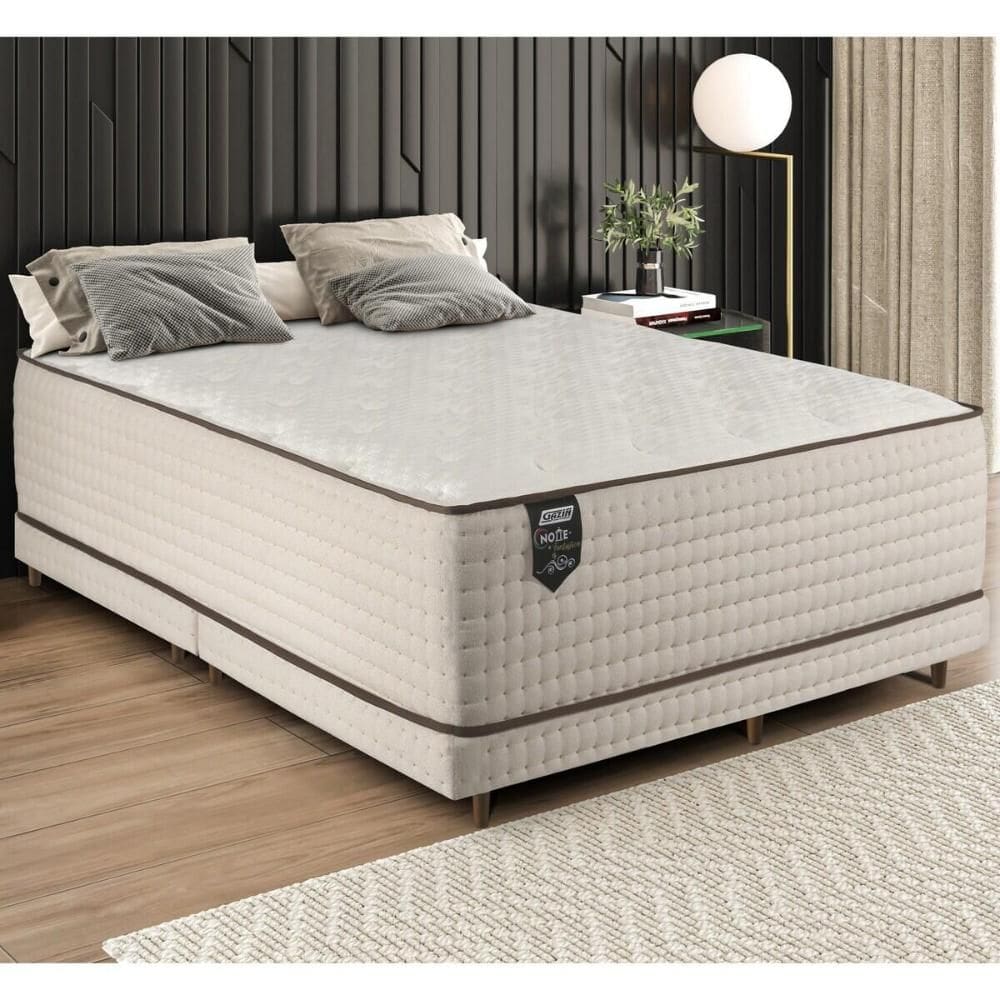 Cama Box Conjugado Queen com Colchão (158x72x198) Notte Fantástica Gazin CR35297