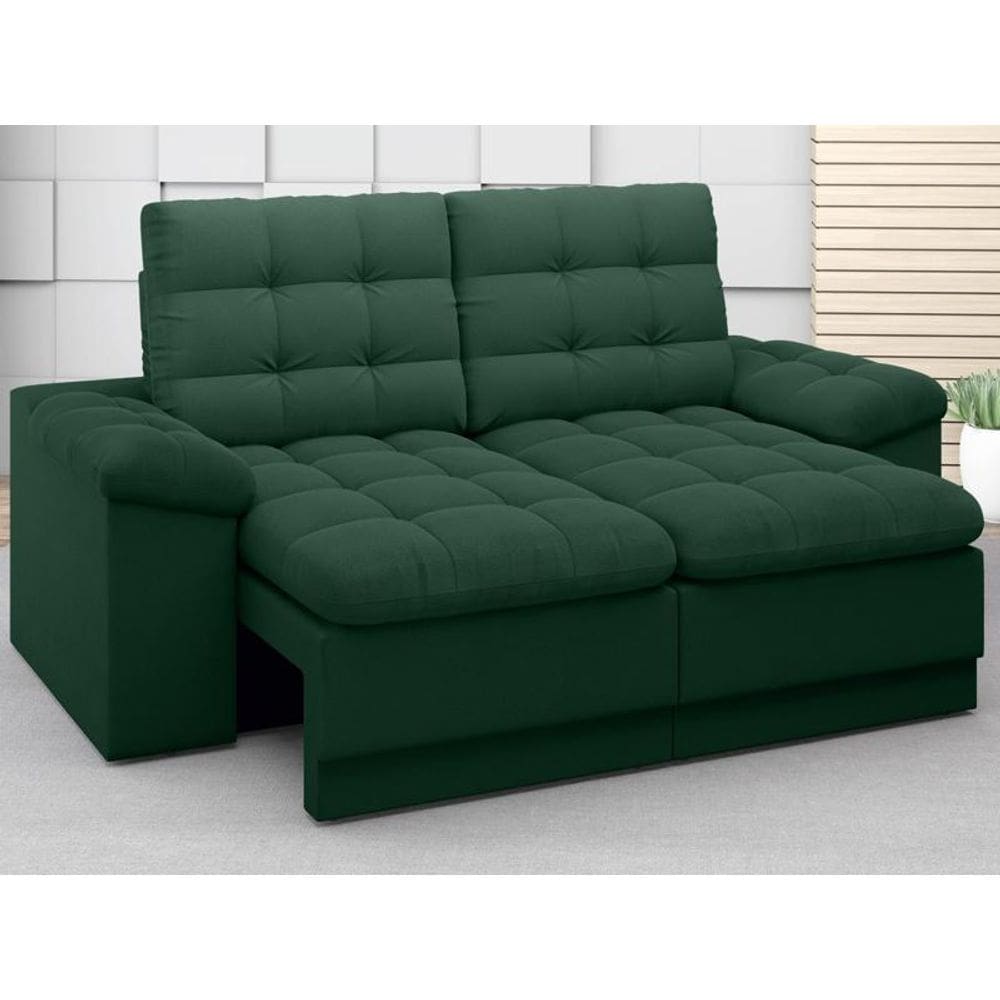Sofá Confort 1,80m Assento Retrátil e Reclinável Velosuede - NETSOFAS