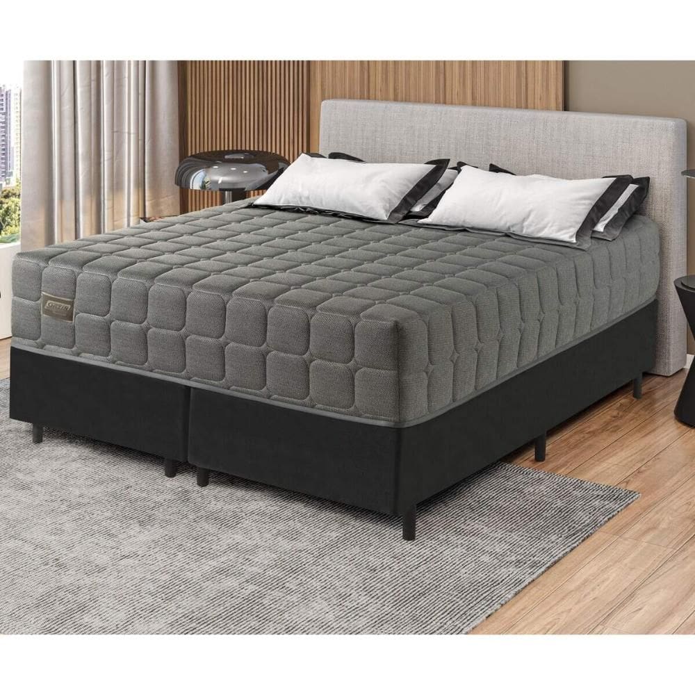 Cama Box Conjugado King com Colchão (193x69x203) Cloud Gazin CR35313