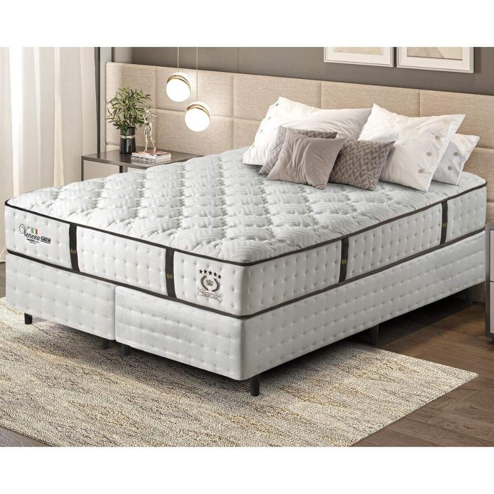 Cama Box Conjugado King com Colchão (193x69x203) Veneza II Gazin CR35310