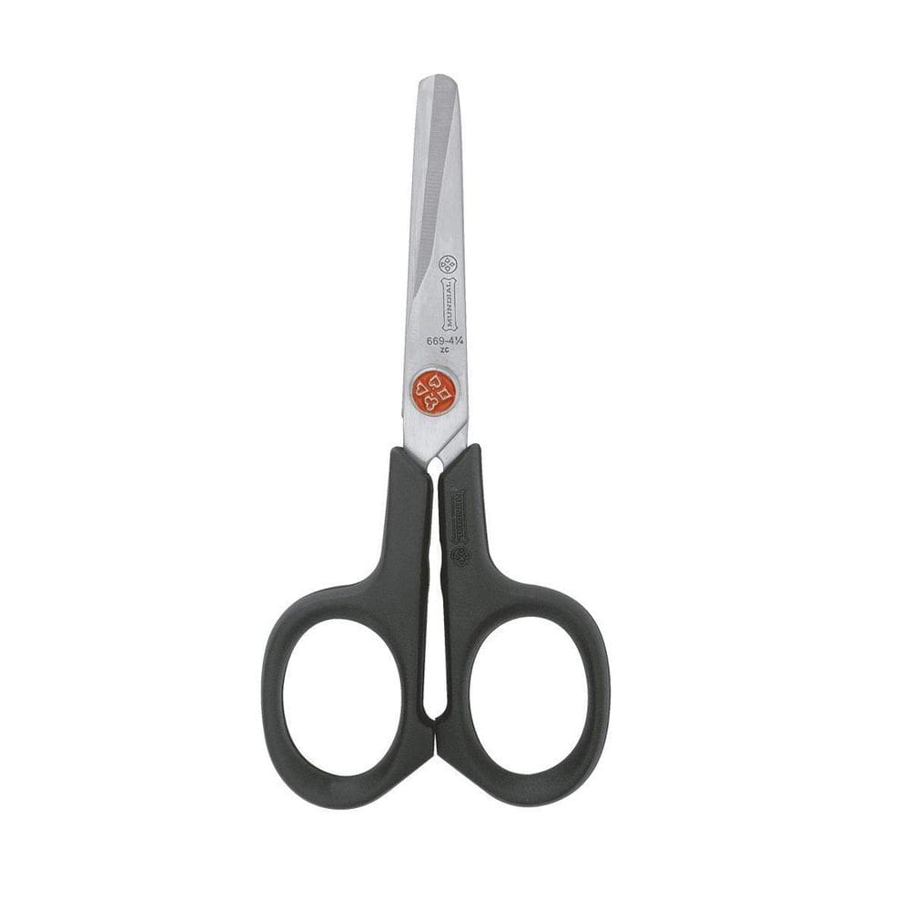 Tesoura Escolar Ponto Vermelho Canhoto Mundial 10Cm