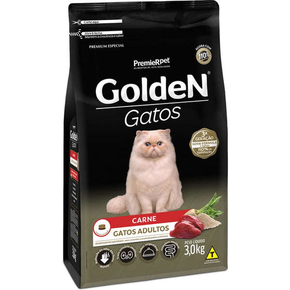 Golden Gatos Ad. Carne 3 Kg
