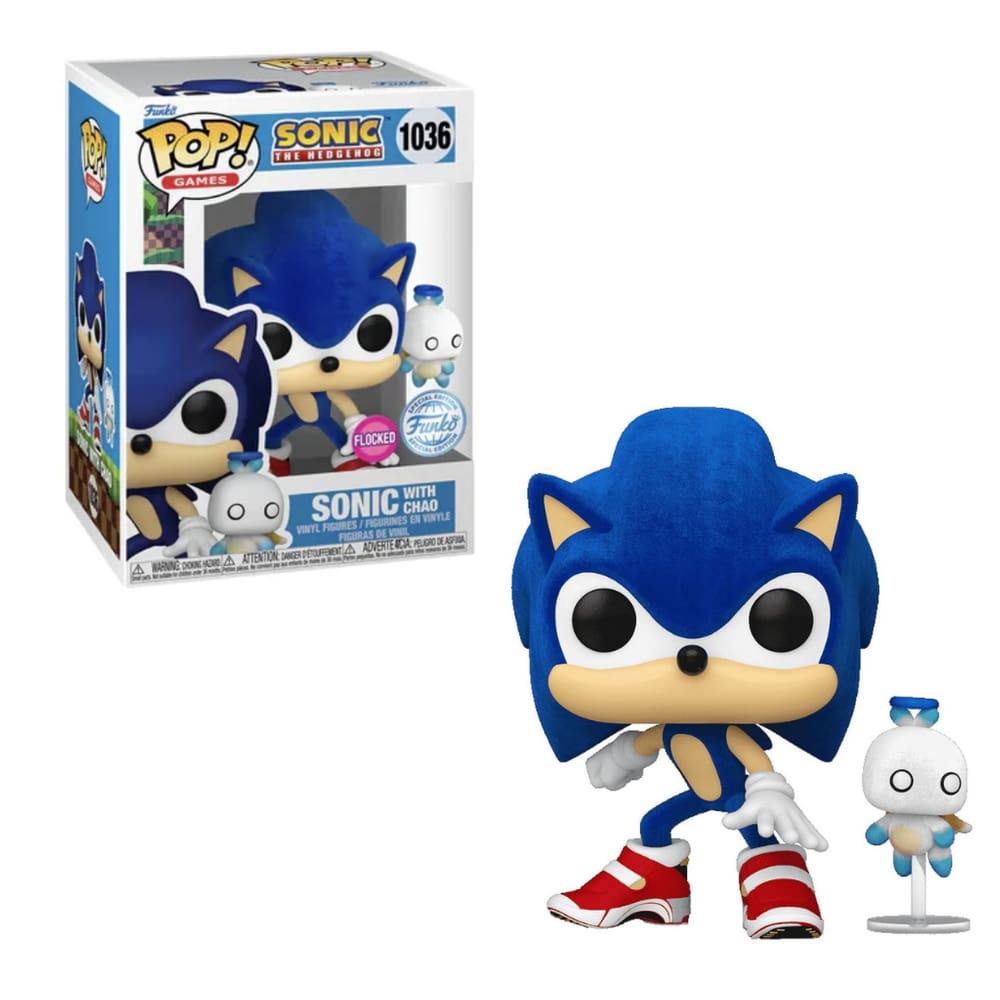 Funko Pop Sonic The Hedgehog Sonic with Chao 1036 Flocked