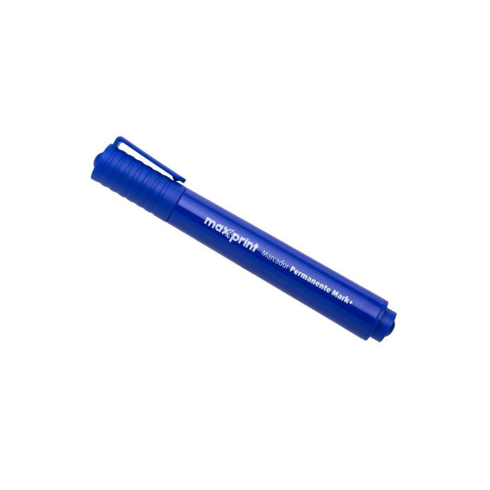 Marcador Permanente Mark+ Azul Pta Chanfrada 5,7Mm Maxprint