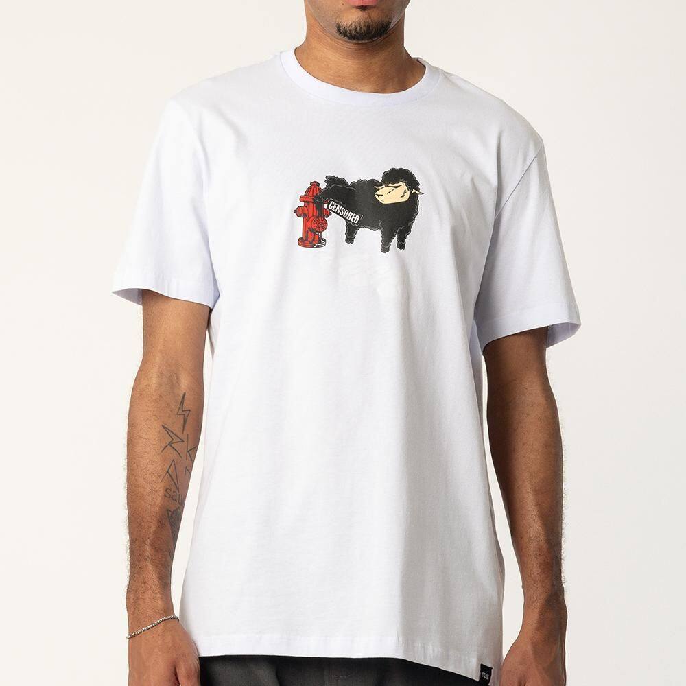 Camiseta Lost Censored SM26 Masculina Branco