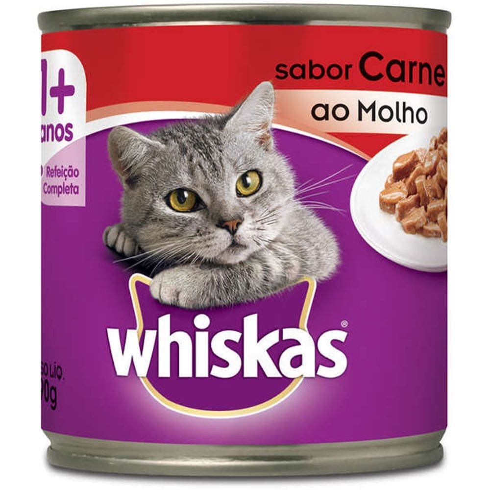 Whiskas Lata Carne ao Molho 290 G.