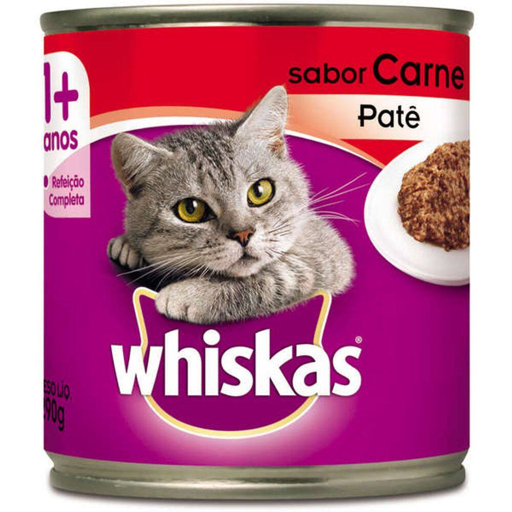 Whiskas Lata Carne Patê 290 G.