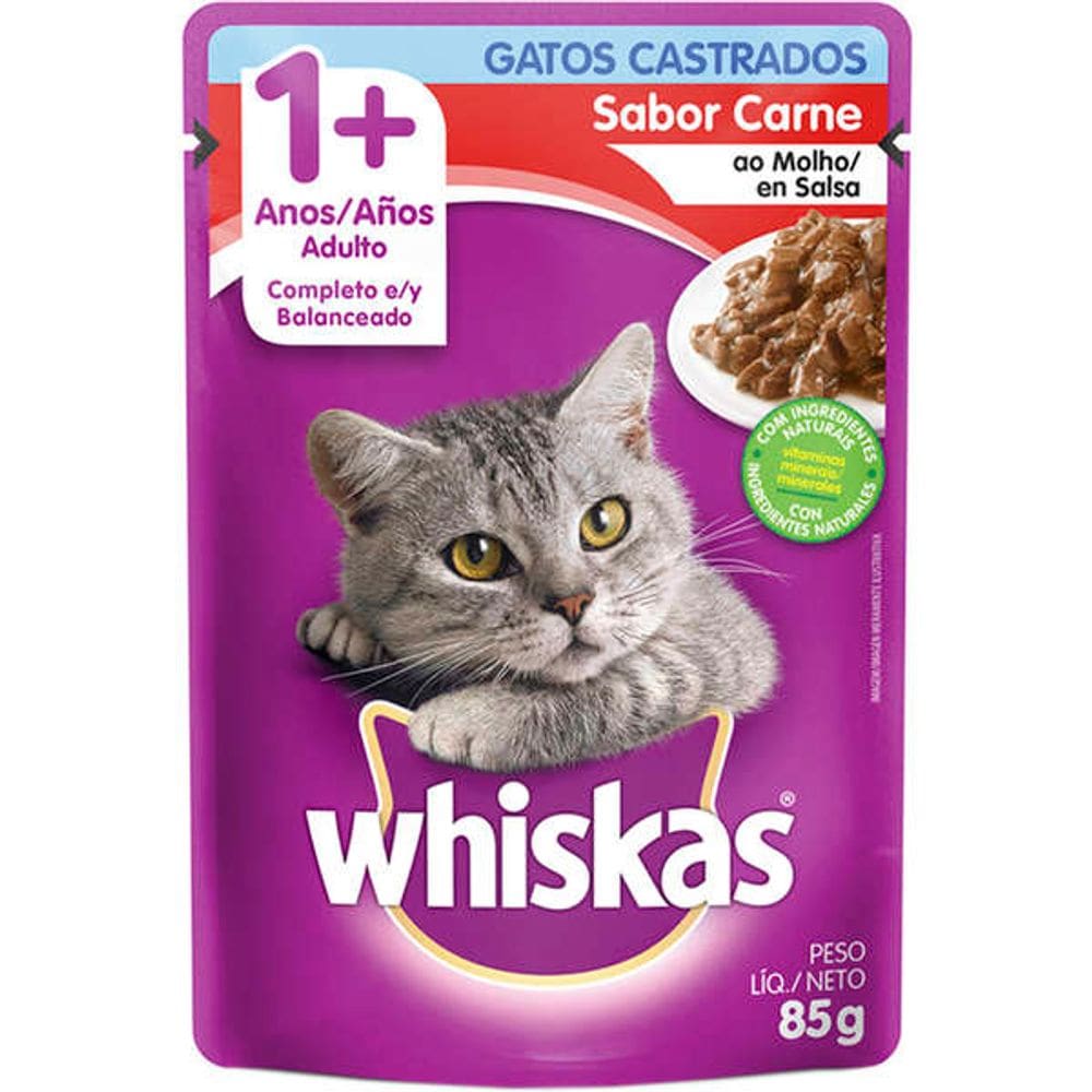 Whiskas Sache Castrados Carne 85 g