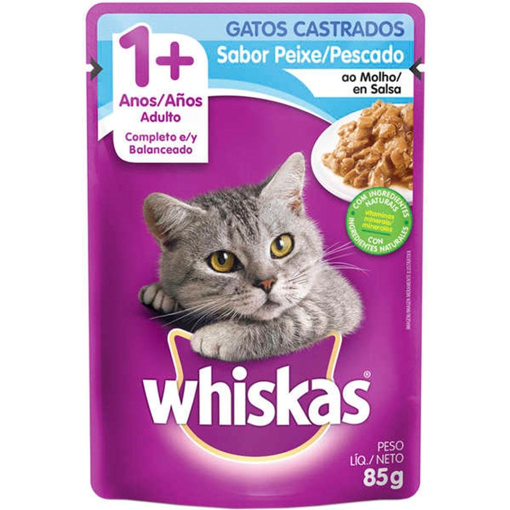 Whiskas Sache Castrados Peixe 85 g