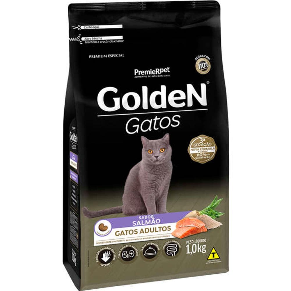 Golden Gatos Ad. Salmao 1 Kg