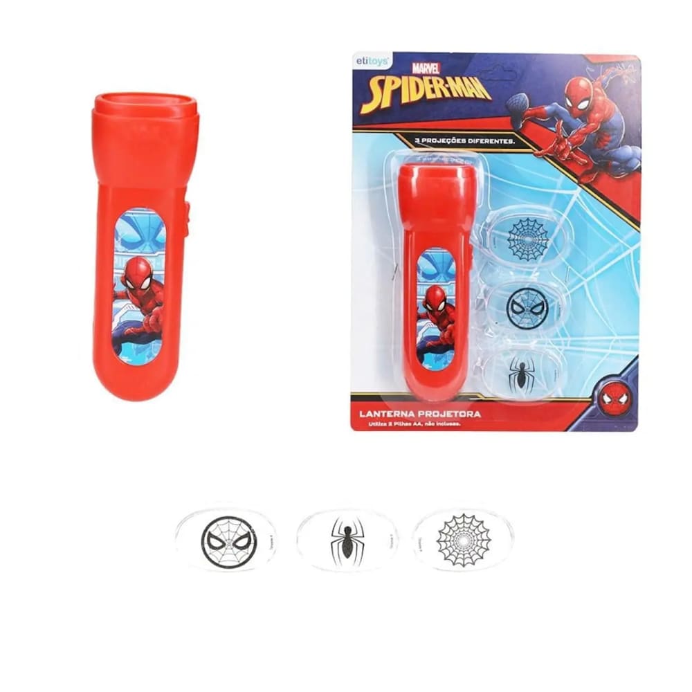 Brinquedo Lanterna 3 Projeções Homem Aranha Spiderman