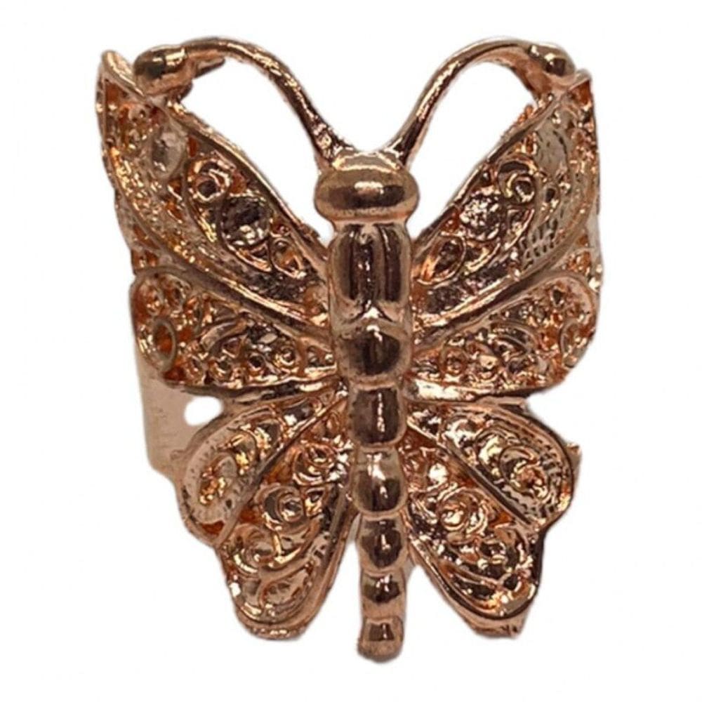 Anel Ajustável Borboleta Tartaruga Coruja 2,5 cm -Selecione