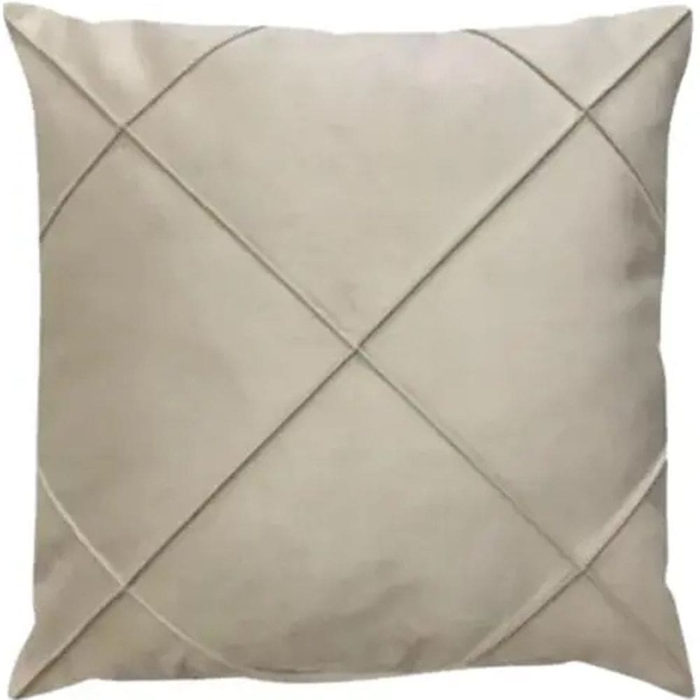 Capa de Almofada Suede Aveludada Drapeada 45x45cm