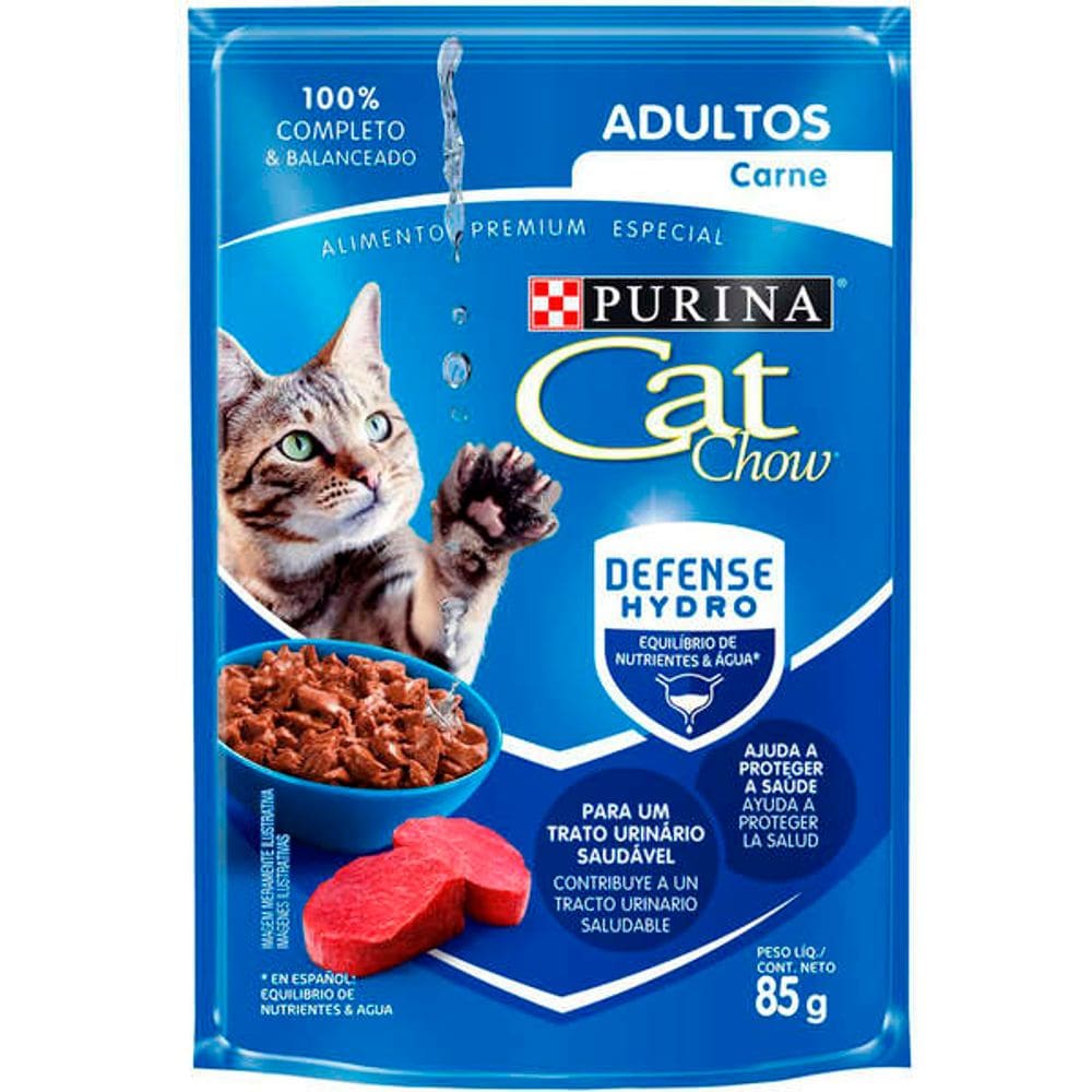 Cat Chow Sache Ad. Carne 85 g