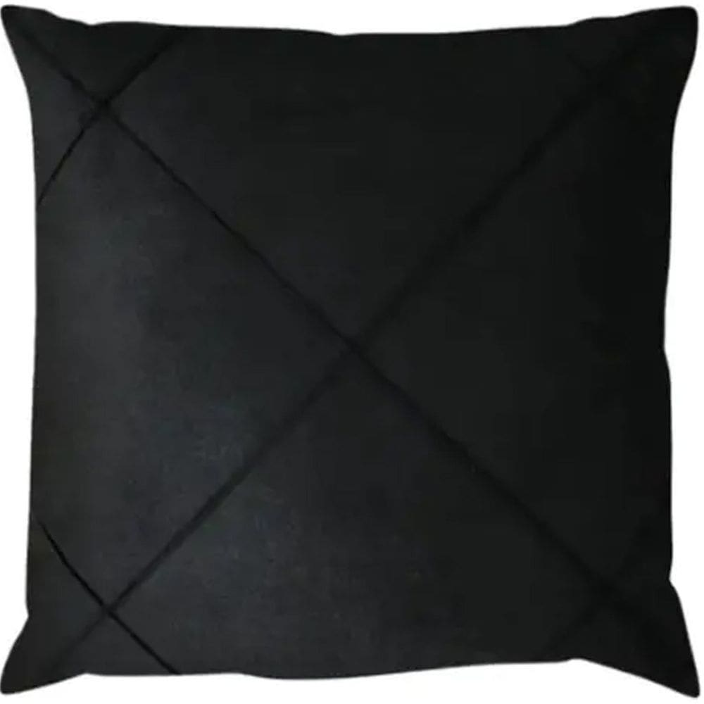Capa de Almofada Suede Aveludada Drapeada 45x45cm