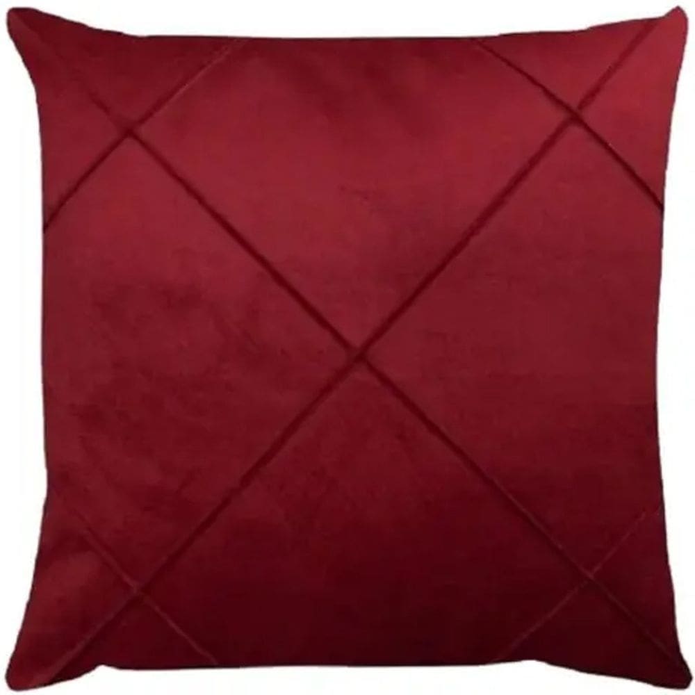 Capa de Almofada Suede Aveludada Drapeada 45x45cm