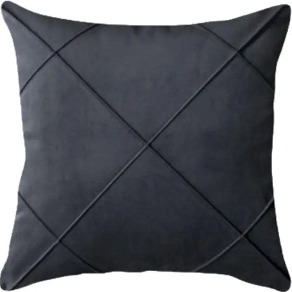 Capa de Almofada Suede Aveludada Drapeada 45x45cm
