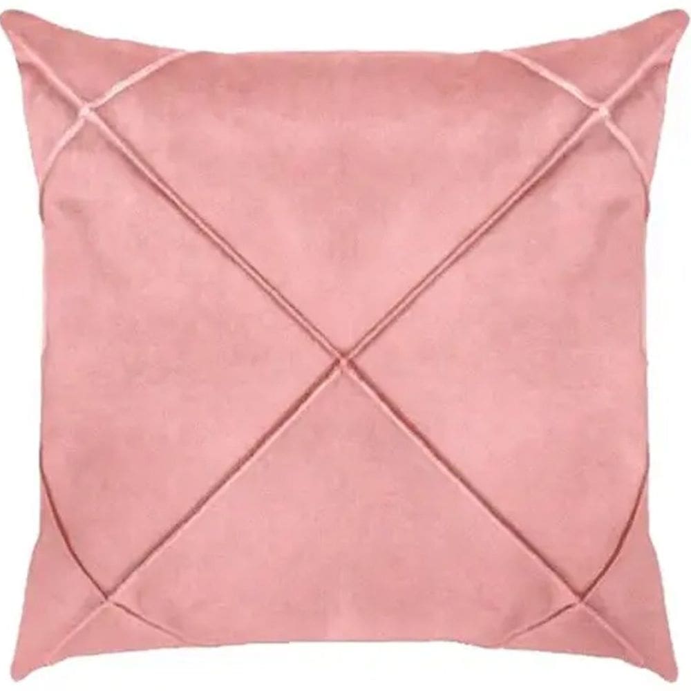 Capa de Almofada Suede Aveludada Drapeada 45x45cm