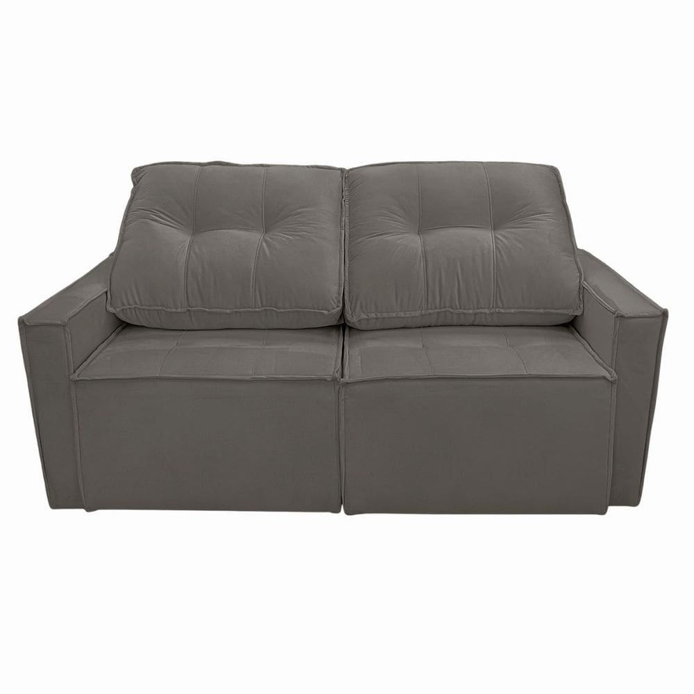 Sofá Retrátil Reclinável 2 Lugares para Sala Suede Ávila