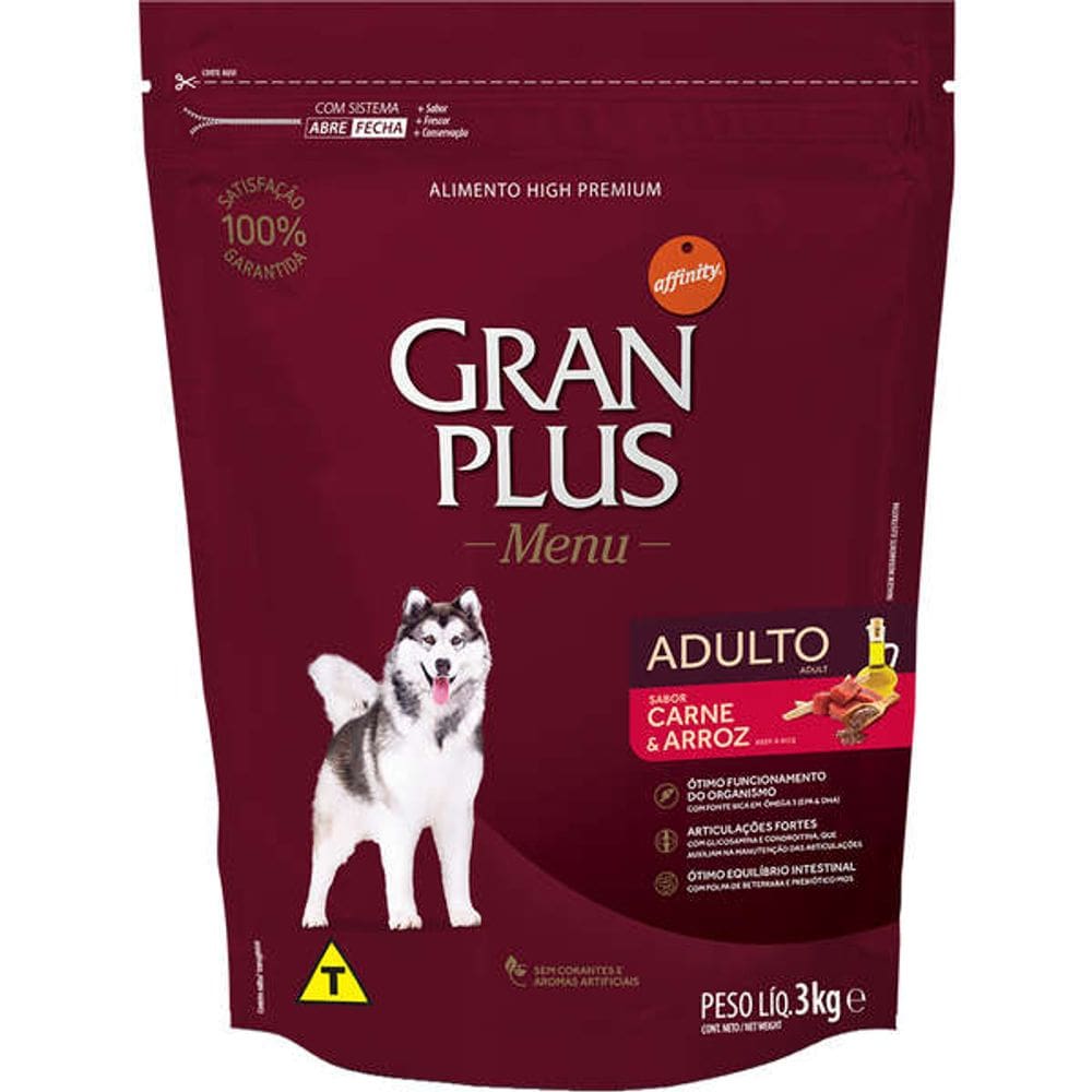 Gran Plus Caes Ad. Carne 3 Kg