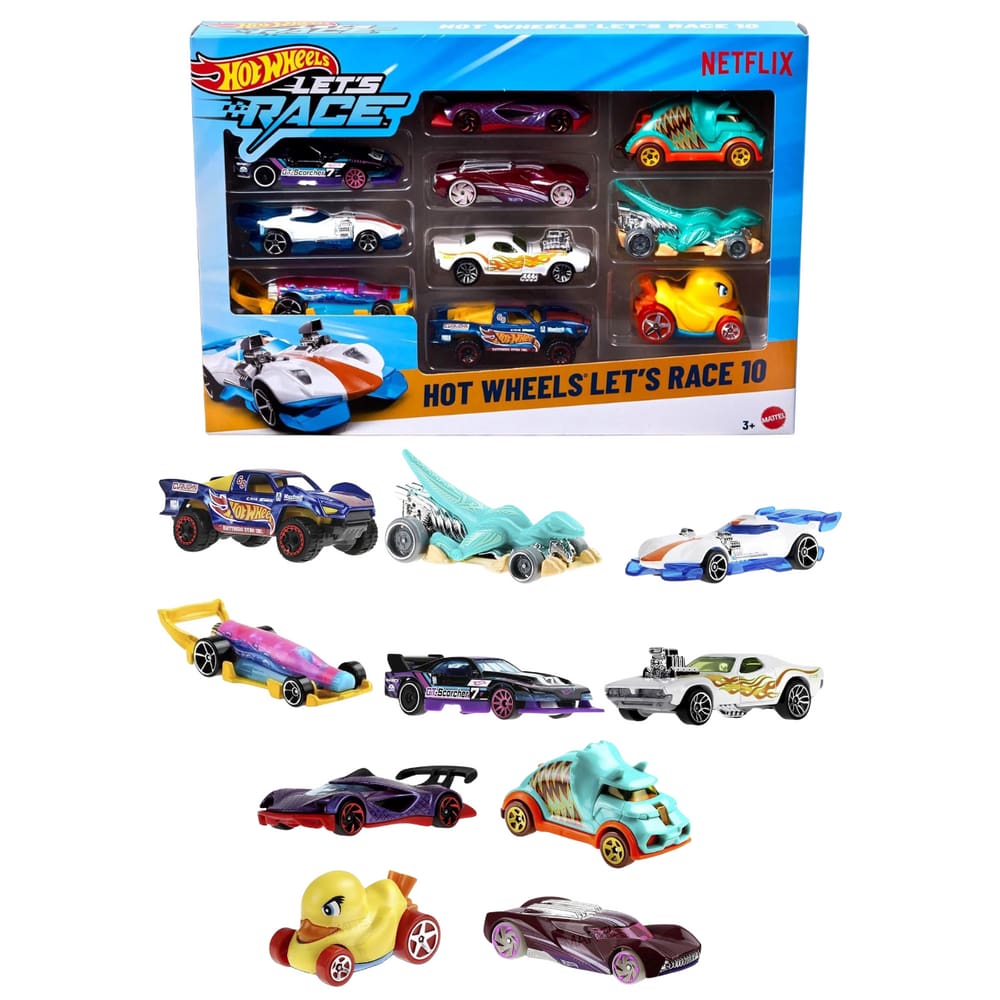 Hot Wheels Lets Race Kit C/10 Carrinhos JGN40
