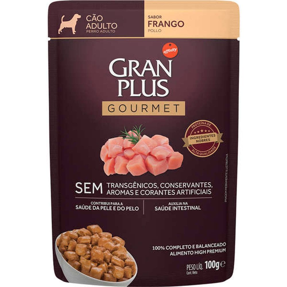 Gran Plus Gourmet Sache Caes Ad. Frango 100g