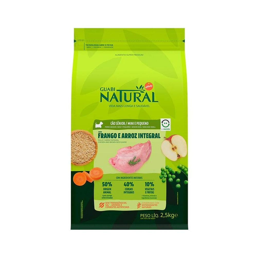 Guabi Natural Caes Ad. Mini Senior Frango 2,5Kg