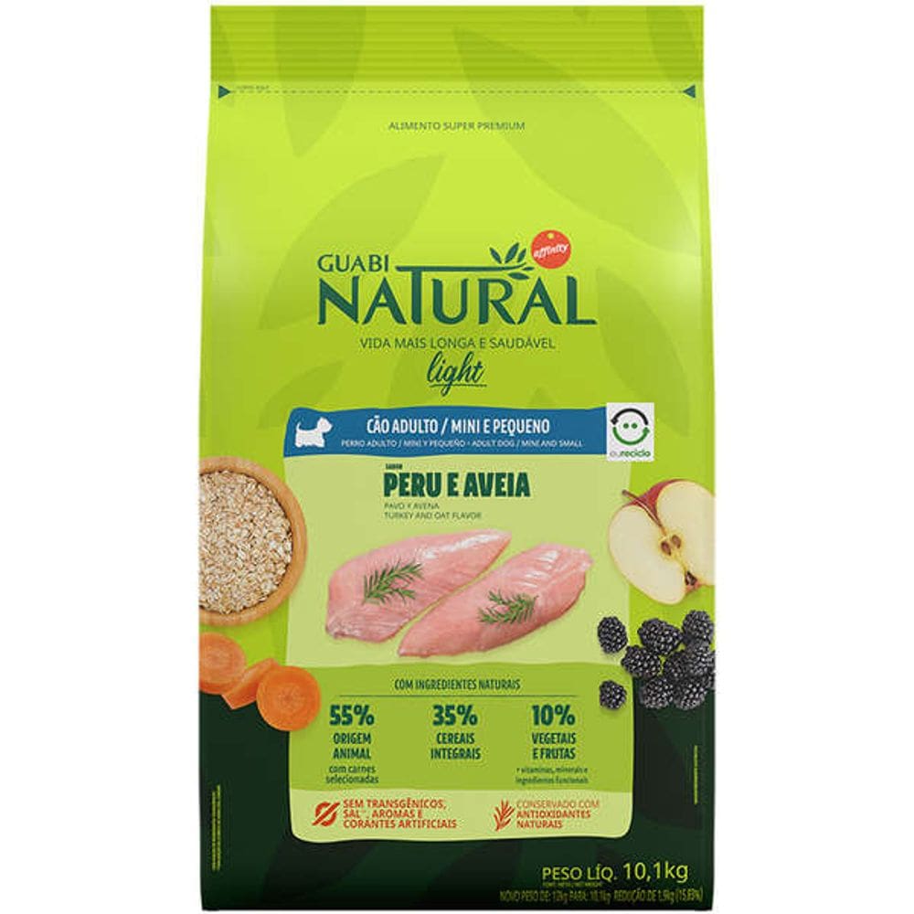Guabi Natural Caes Ad. Light Peru/Aveia 10,1Kg