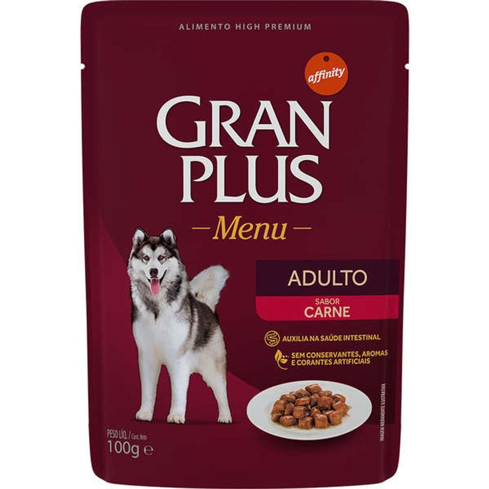 Gran Plus Gourmet Sache Caes Ad. Carne 100g