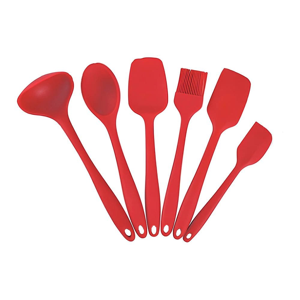Kit Utensílios de Cozinha em Silicone 6 Peças | Resistente 230°C | Livre de BPA | Antiaderente