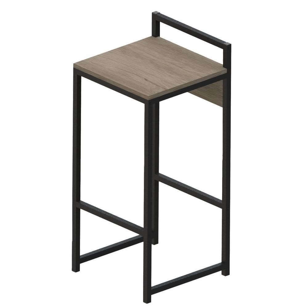 Banqueta para Cozinha Industrial Urbana Preto/Mel