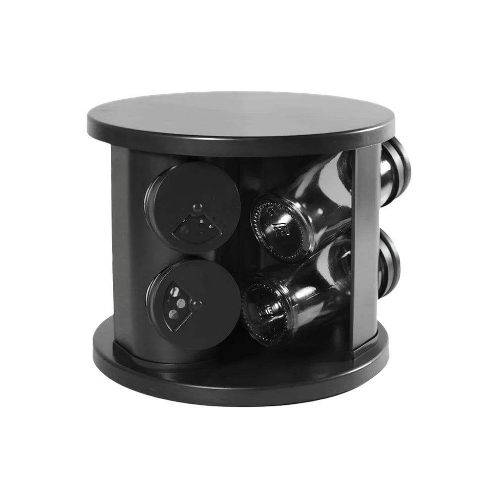 Porta Condimentos Giratório 360° C/ 6 Potes de Vidro Organizador de Temperos