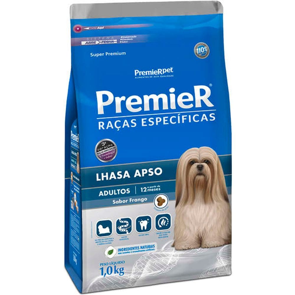 Premier Raças Lhasa Apso Ad. 1 Kg