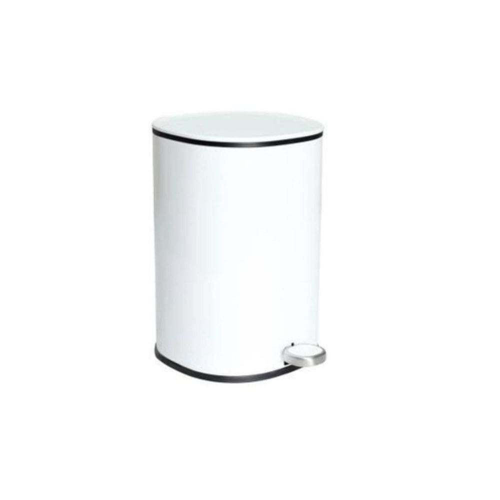 Lixeira Redonda Com Pedal Branca 5L