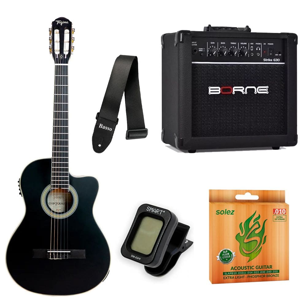 Kit Violão Classical Cutaway Tagima + Amp Borne 15W