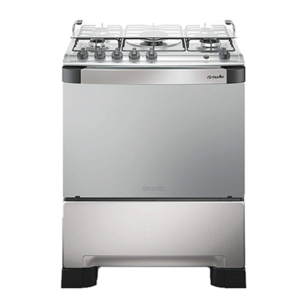 Fogão a Gás Mueller Decorato 5 Bocas Inox com Mesa de Inox-Bivolt