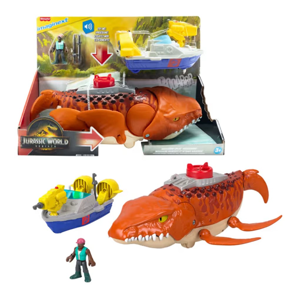 Imaginext Jurassic World Mosasaurus Caça e Morde - Mattel