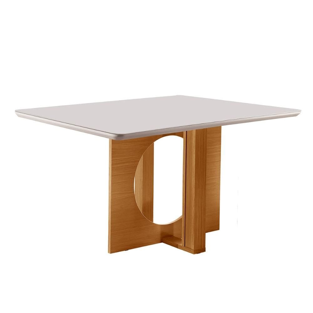 Mesa de Jantar Firenze 120x80 cm Retangular com Vidro