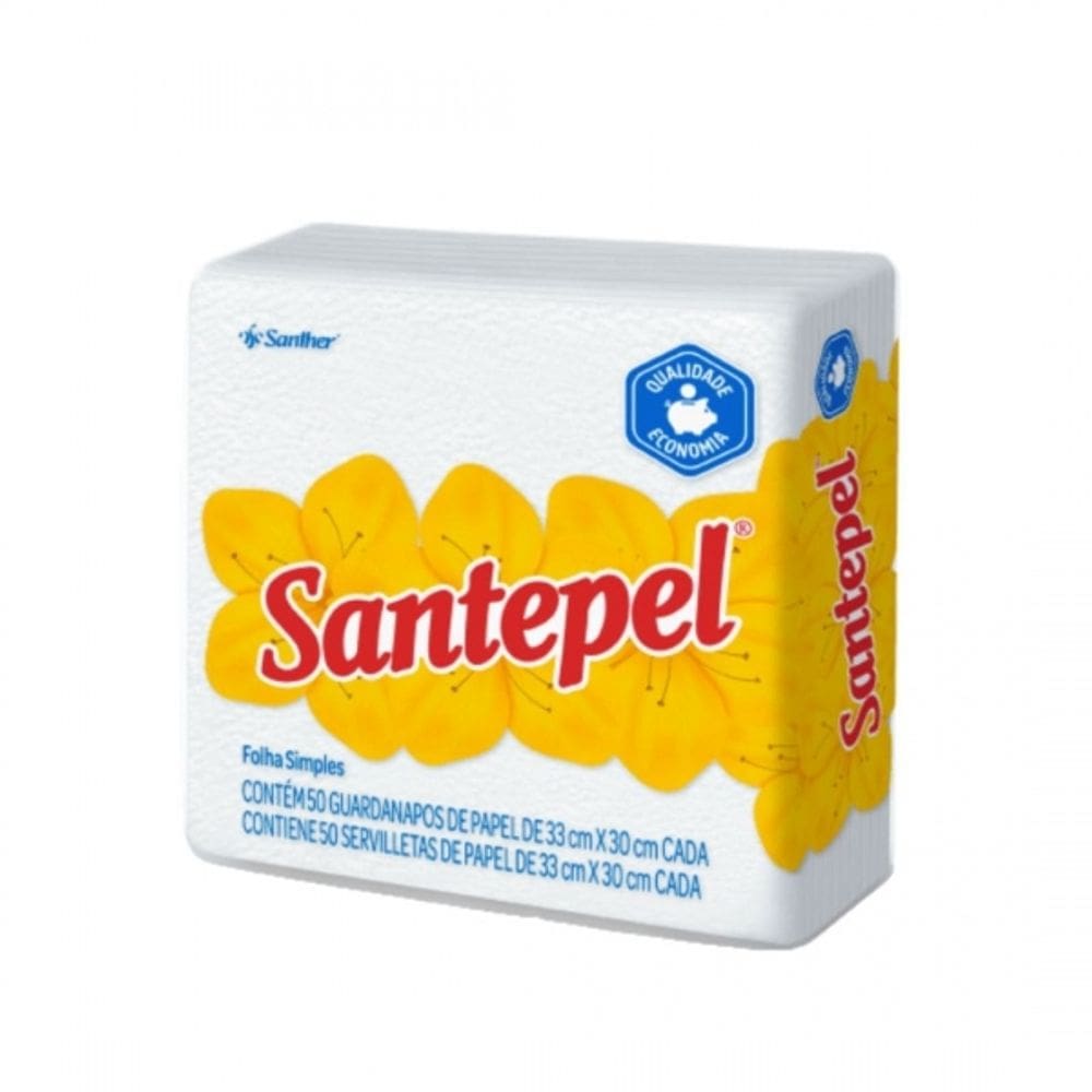 Guardanapo Folha Simples 33x30 Santepel 50 Un