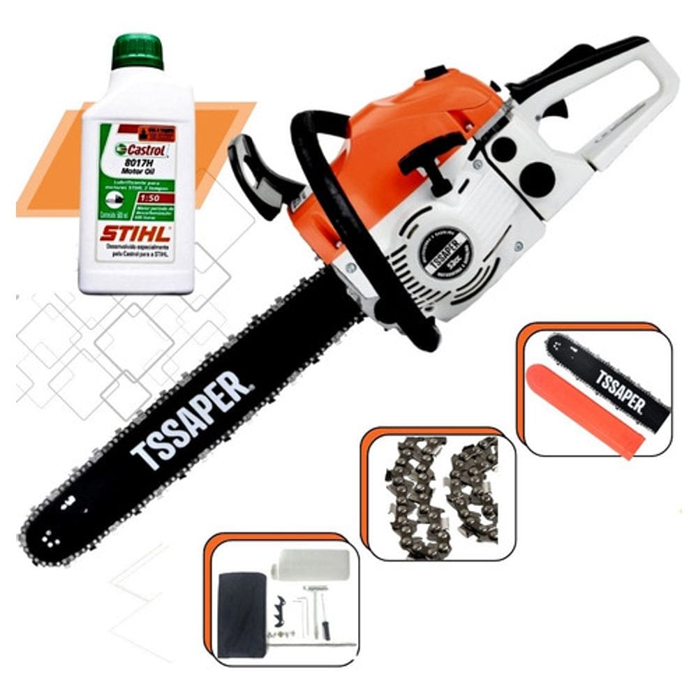 Motosserra a Gasolina TSAPER MG52CC de 52cc SABRE 50cm + Óleo Stihl 2T