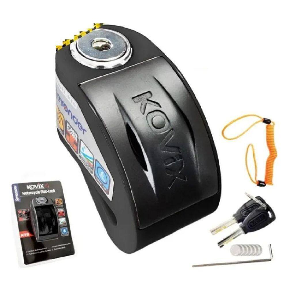 Trava De Disco Com Alarme - Kovix  Kt6 - Bk