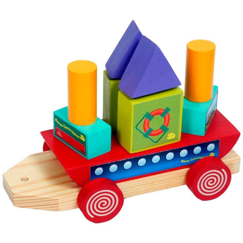 Barco Geométrico -Brinquedo Educativo - Carimbras