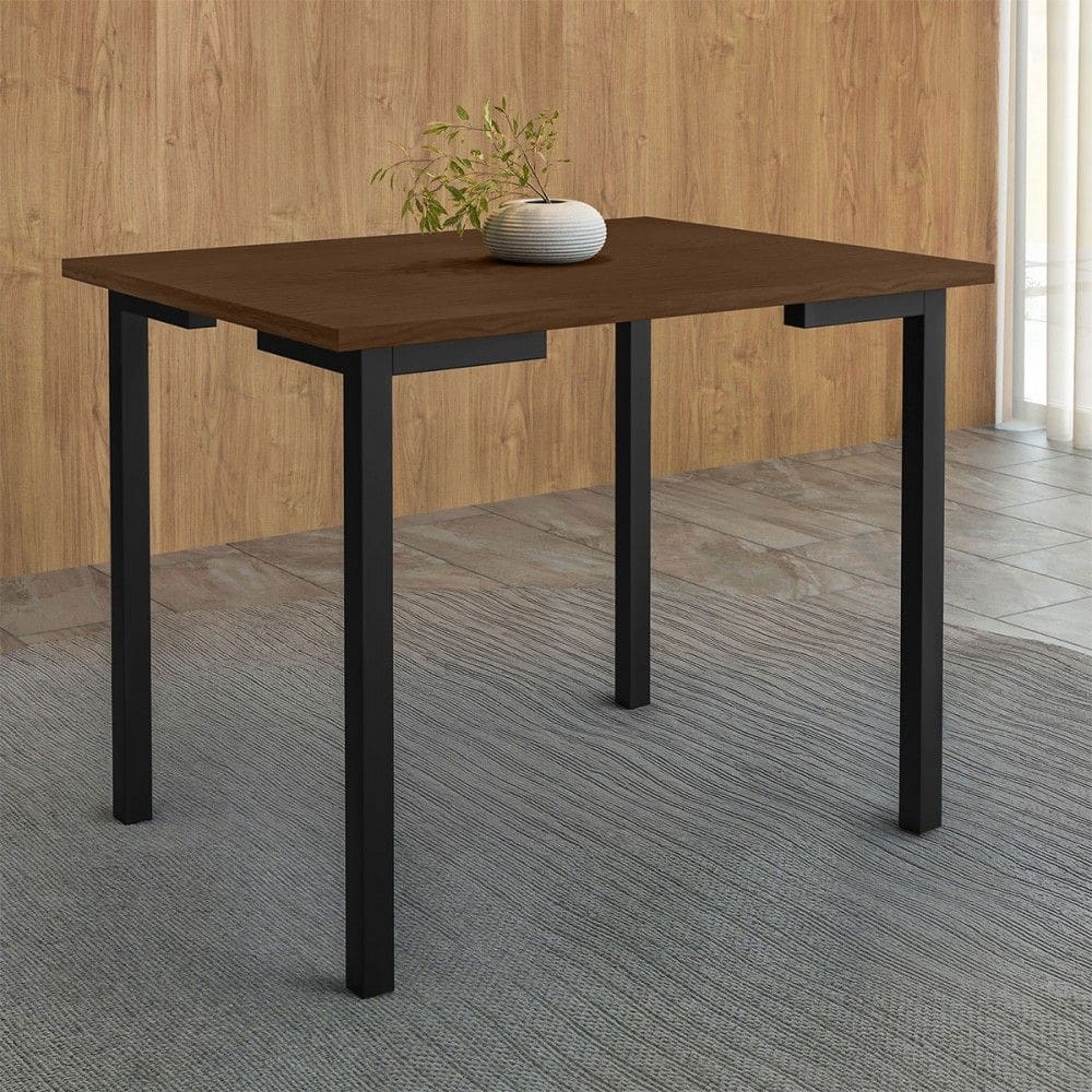 Mesa de Madeira Compact 109 Cm Preto/Freijo - Art Panta