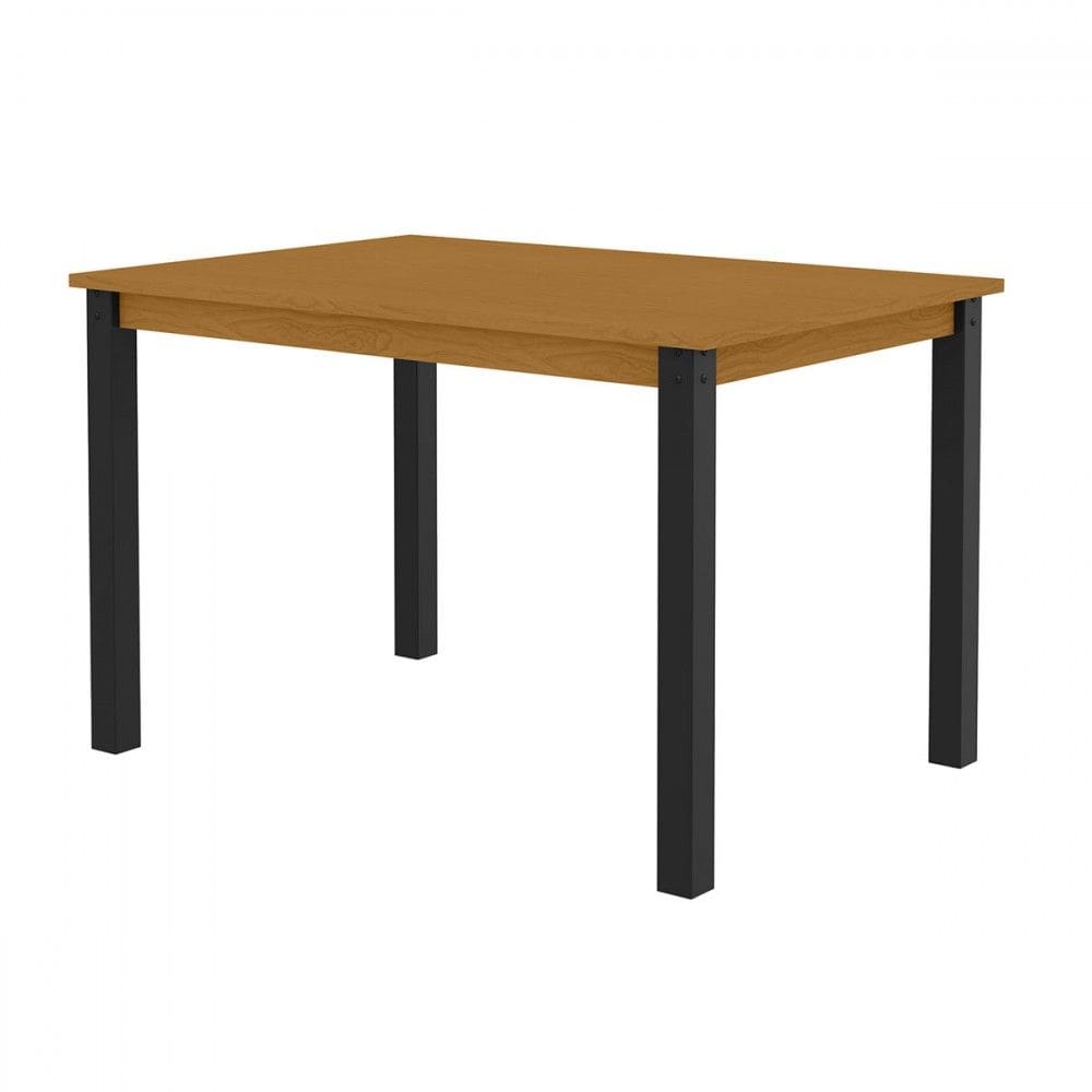 Mesa de Madeira 4 Lugares Monaco Preto/Natural - Art Panta