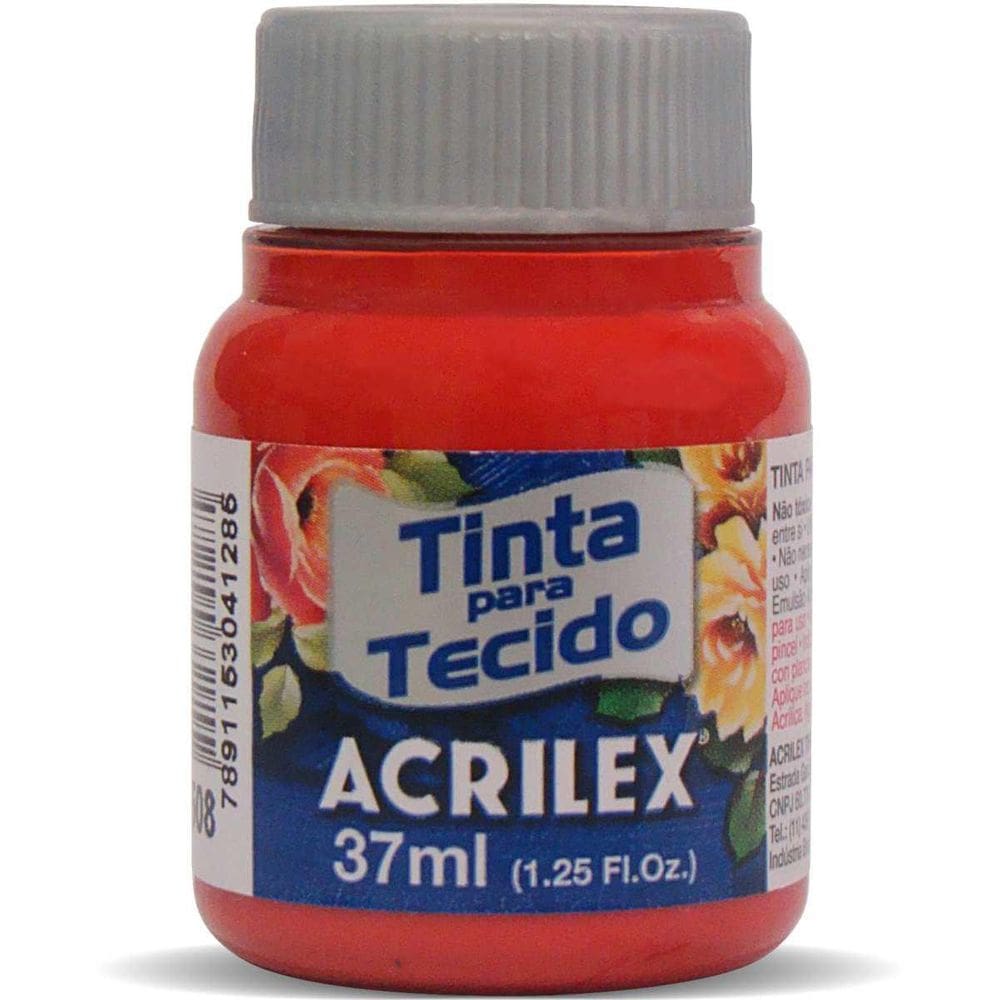 Tinta Tecido Fosca 037Ml Vermelho Escarlate