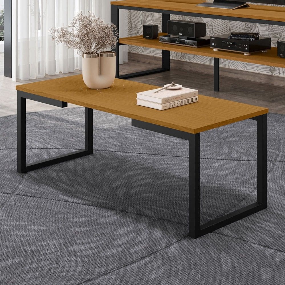 Mesa de Centro Innovare Preto/Natural - Art Panta